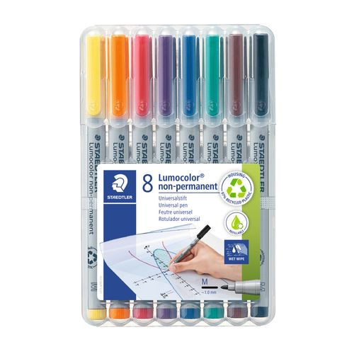 Staedtler Lumocolor Non Permanent Medium Marker 315 Wallet 8