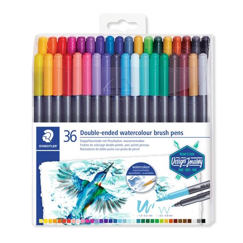 Staedtler Double Ended Watercolour Brush Pen 3001 Wallet 36