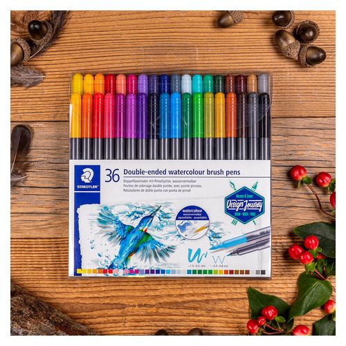 Staedtler Double Ended Watercolour Brush Pen 3001 Wallet 36