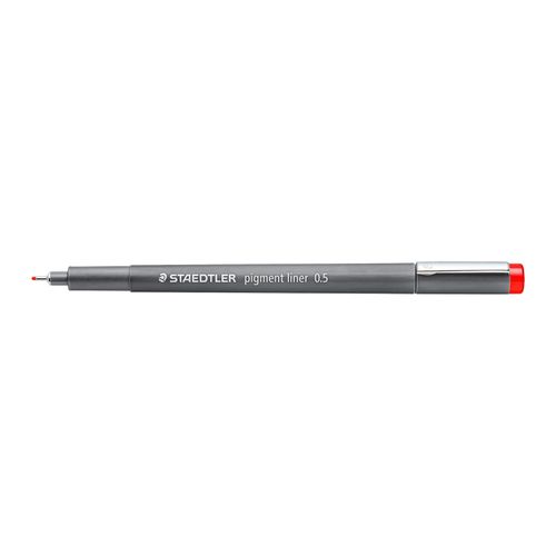 Staedtler Pigment Liner 0.5mm Red 308 05-2 Box 10