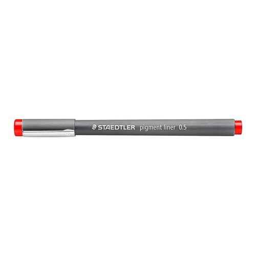 Staedtler Pigment Liner 0.5mm Red 308 05-2 Box 10