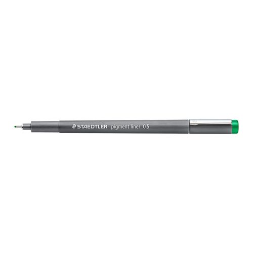 Staedtler Pigment Liner 0.5mm Green 308 05-5 Box 10