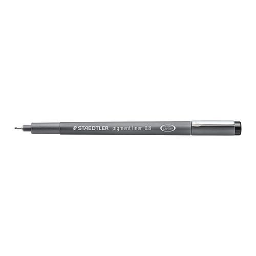 Staedtler Pigment Liner 0.8mm Black 308 08-9 Box 10