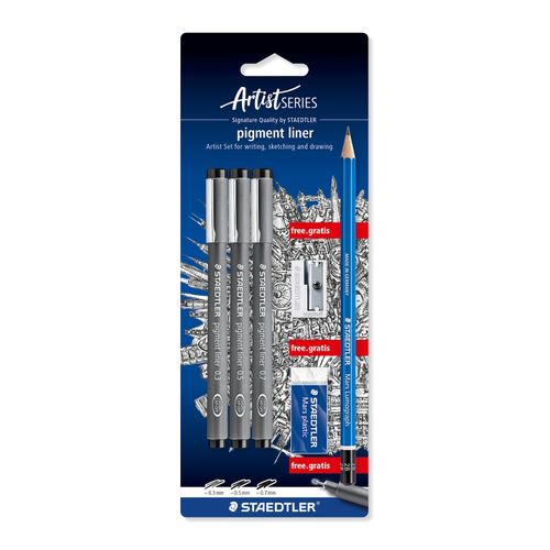 Staedtler Pigment Liner Artist Set 308 SBK3P