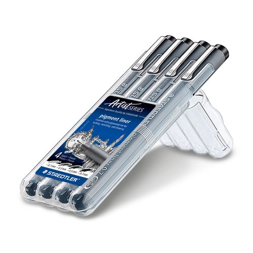 Staedtler Pigment Liner Wallet Of 4 Line Widths 308 WP4