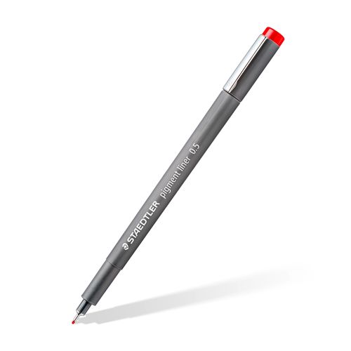 Staedtler Pigment Liner 0.5mm Wallet Of 6 Assorted Colours 30805-SSB6