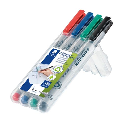 Staedtler Lumocolor Non Permanent Super Fine Marker 311 Wallet 4