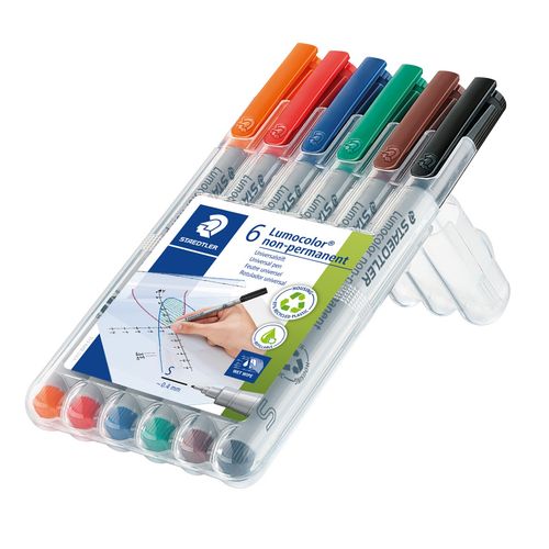Staedtler Lumocolor Non Permanent Super Fine Marker 311 Wallet 6
