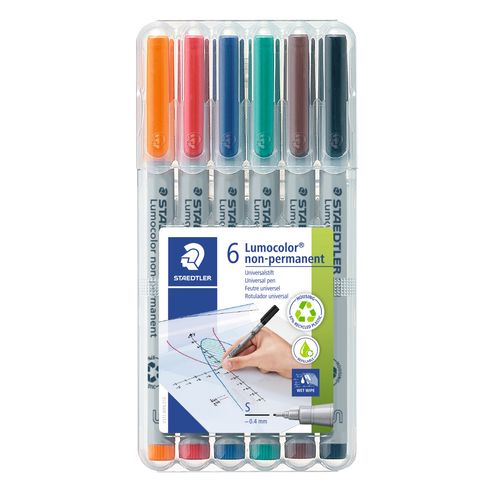 Staedtler Lumocolor Non Permanent Super Fine Marker 311 Wallet 6