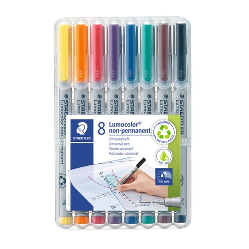 Staedtler Lumocolor Non Permanent Super Fine Marker 311 Wallet 8