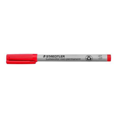 Staedtler Lumocolor Non Permanent Super Fine Marker 311 Red Box 10