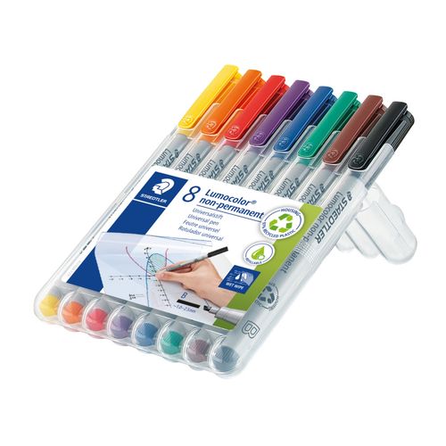 Staedtler Lumocolor Non Permanent Broad Marker 312 Wallet 8