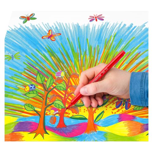 Staedtler Noris Club Fibre Tip Colouring Markers 325 C12 Assorted Wallet 12