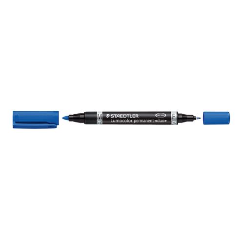 Staedtler 348 Permanent Twin Tip Marker Blue Box 10