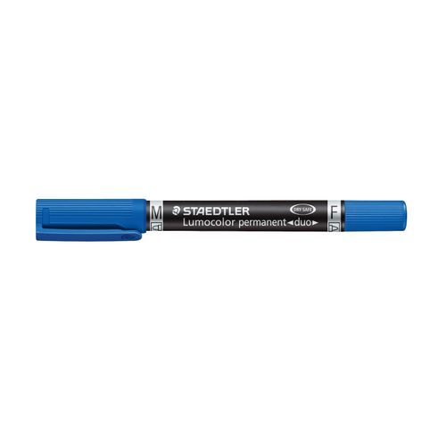 Staedtler 348 Permanent Twin Tip Marker Blue Box 10