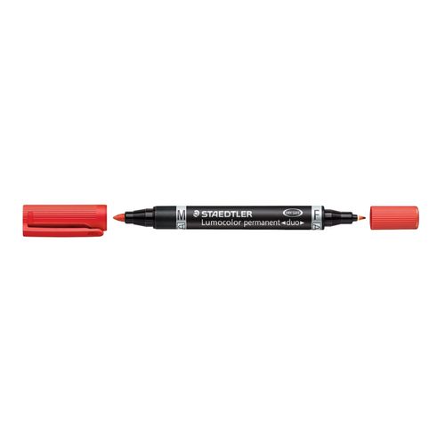 Staedtler 348 Permanent Twin Tip Marker Red Box 10