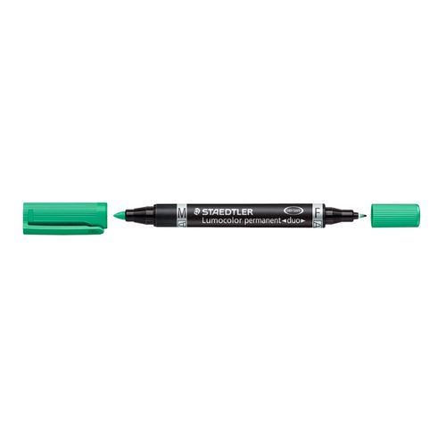 Staedtler 348 Permanent Twin Tip Marker Green Box 10