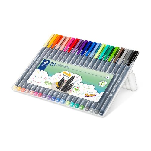 Staedtler Triplus Fineliner Pen Wallet Of 20 Assorted Colours 334 SB20