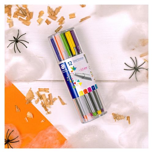 Staedtler Triplus Fineliner Pen Tub Of 12 Assorted Colours 334 PR12