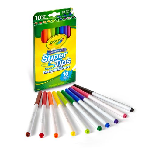 Crayola Washable Super Tip Markers Assorted Pack 10