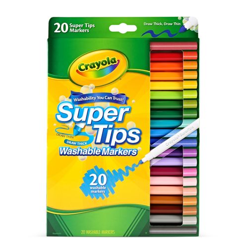 Crayola Washable Super Tip Markers Assorted Pack 20