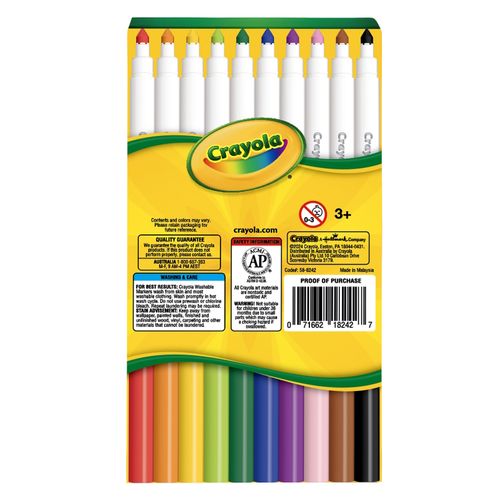 Crayola Washable Super Tip Markers Deskpack Assorted Pack 40