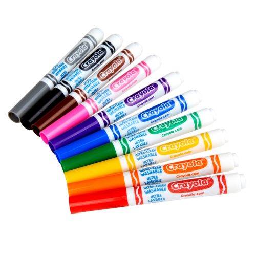 Crayola Ultra Clean Washable Jumbo Markers Classic Colours Pack 10