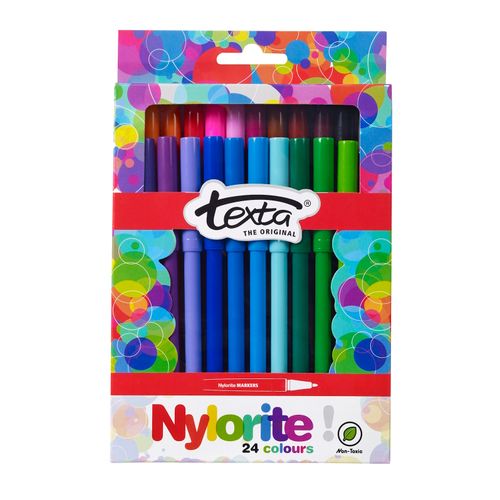 Texta Nylorite Colouring Markers Assorted Wallet 24
