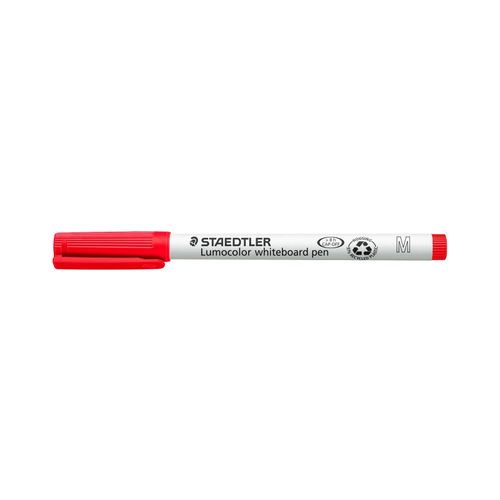 Staedtler Lumocolor 301 Whiteboard Marker Bullet Red Box 10