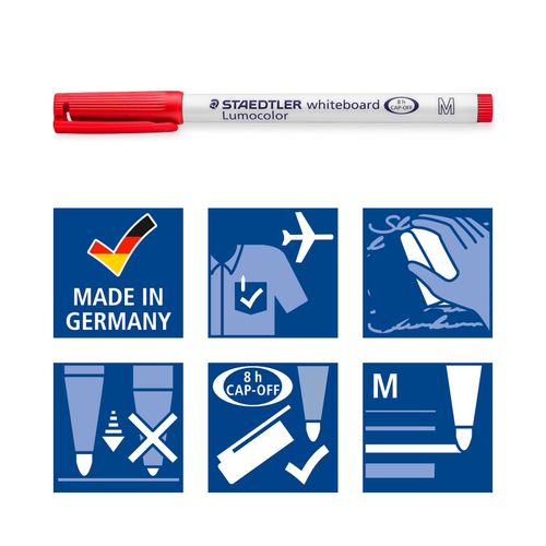 Staedtler Lumocolor 301 Whiteboard Marker Bullet Orange Box 10