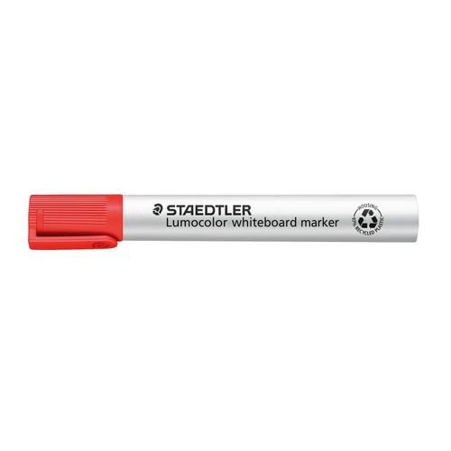 Staedtler Lumocolor 351B Whiteboard Marker Chisel Red - Sold Each (10 per box)