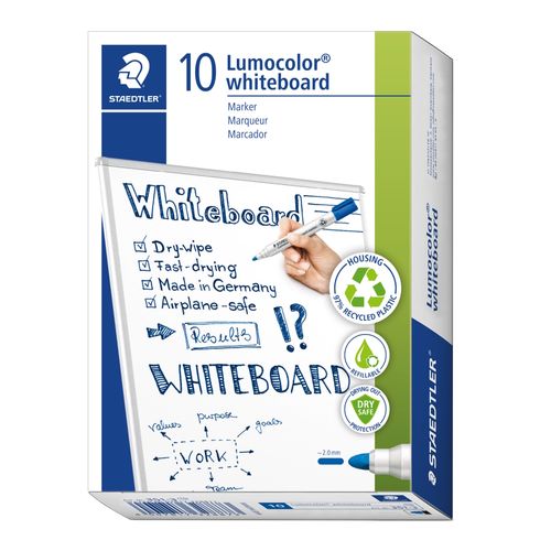 Staedtler Lumocolor 351 Whiteboard Marker Bullet Blue - Sold Each (10 per box)