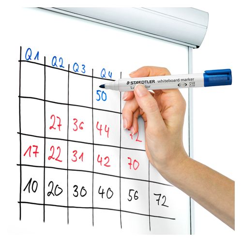 Staedtler Lumocolor 351 Whiteboard Marker Bullet Blue - Sold Each (10 per box)