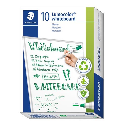 Staedtler Lumocolor 351 Whiteboard Marker Bullet Green - Sold Each (10 per box)