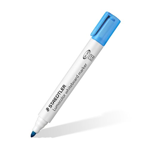 Staedtler Lumocolor 351 Whiteboard Marker Bullet Light Blue - Sold Each (10 per box)