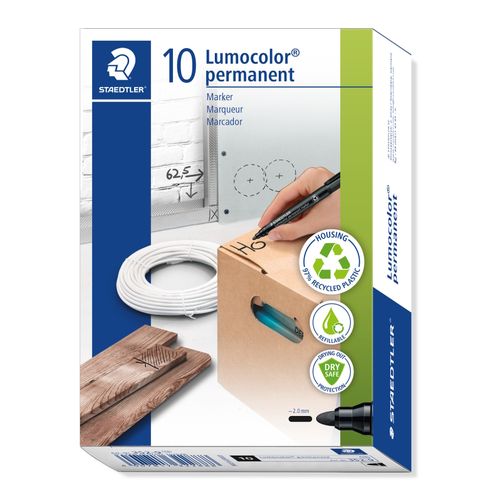 Staedtler 352 Permanent Marker Bullet Black - Sold Each (10 per Box)