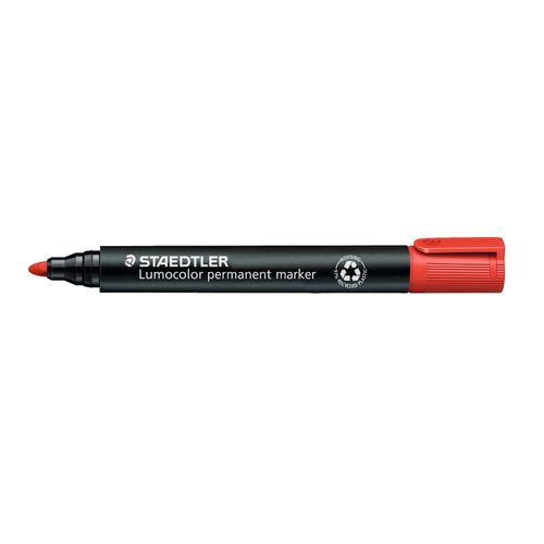 Staedtler 352 Permanent Marker Bullet Red - Sold Each (10 per Box)