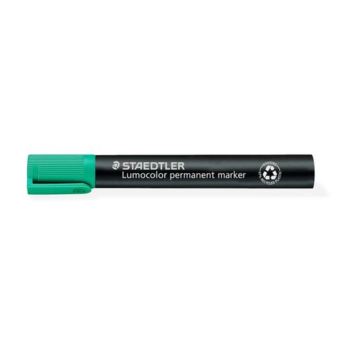 Staedtler 350 Permanent Marker Chisel Green - Sold Each (10 per Box)