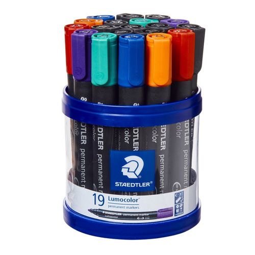 Staedtler 352 Permanent Marker Bullet Assorted Cup of 19