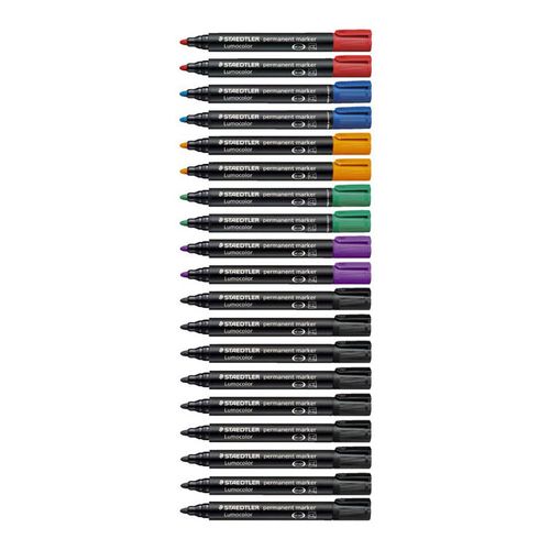 Staedtler 352 Permanent Marker Bullet Assorted Cup of 19