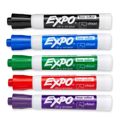 Expo Whiteboard Marker Chisel Assorted Box 36