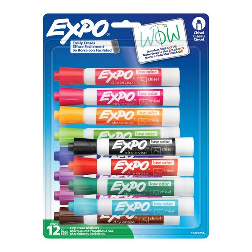 Expo Whiteboard Marker Bullet Assorted Fashion Colours Pack 12