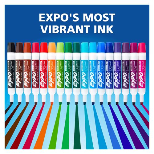 Expo Whiteboard Marker Bullet Assorted Fashion Colours Pack 12