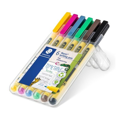 Staedtler Noris 307 Writing Pen Assorted Colours Wallet 6