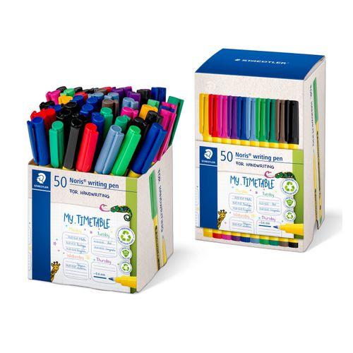 Staedtler Noris 307 Writing Pen Assorted Colours Box 50