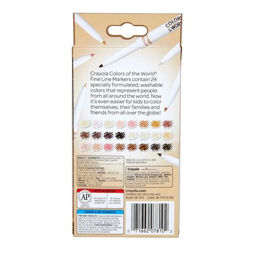 Crayola Colours of the World Washable Markers Pack 24