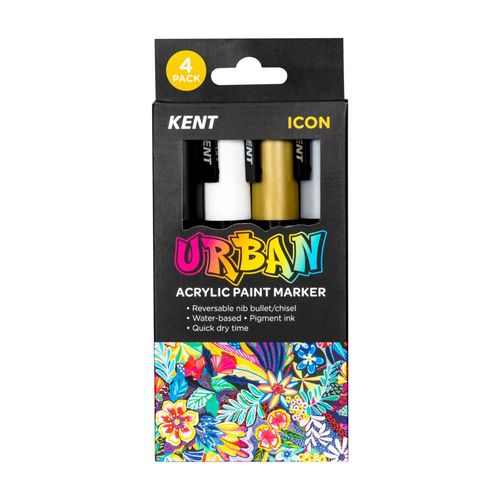 Kent Urban Paint Marker 6mm Nib Icon Set 4