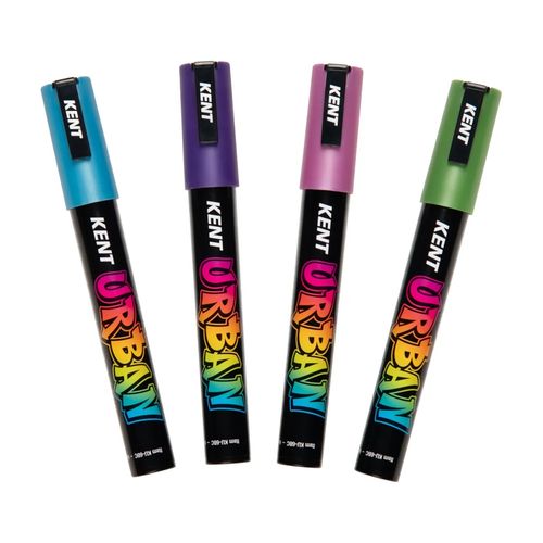 Kent Urban Paint Marker 6mm Nib Metallic Set 4