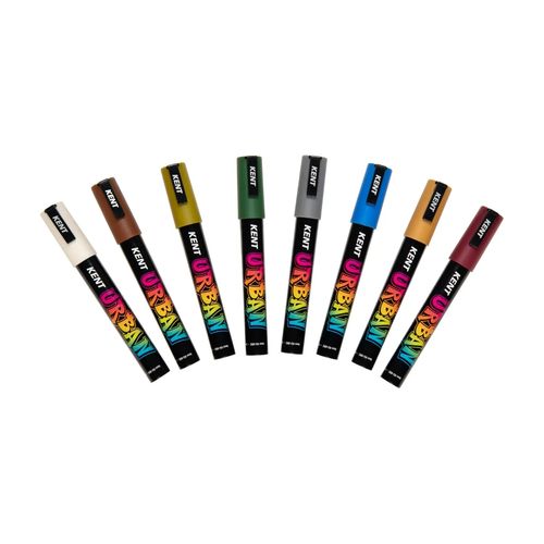 Kent Urban Paint Marker 6mm Nib Neutral Set 8