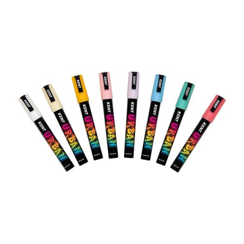 Kent Urban Paint Marker 6mm Nib Pastel Set 8